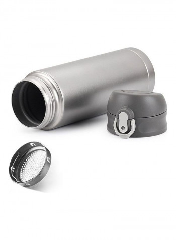 Titanium Vacuum Insulated Press Button Water Bottle 14ounce