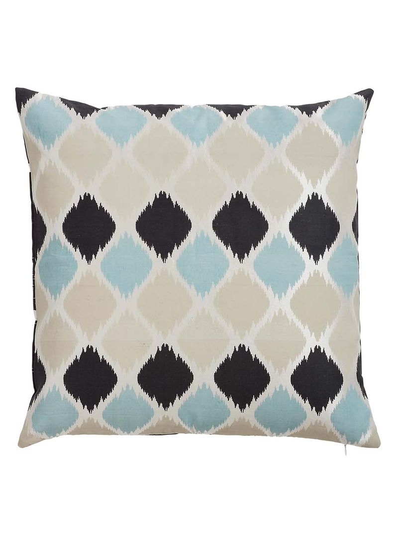 Ogee Printed Throw Pillow Beige/Black/Blue 20 x 20inch