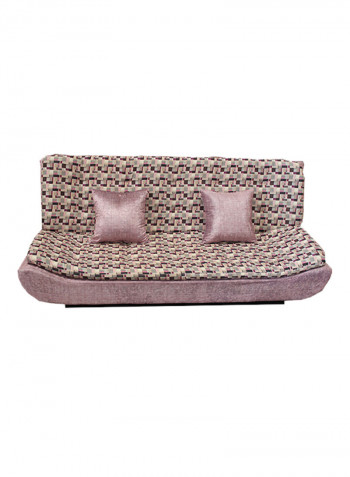 Sofa Bed With Two Pillows Pink 2 x 7feet