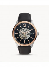 Men's 48Mm Flynn Automatic Leather Strap Wrist Watch BQ2383