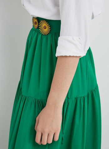 Fashionable Maxi Skirt Green