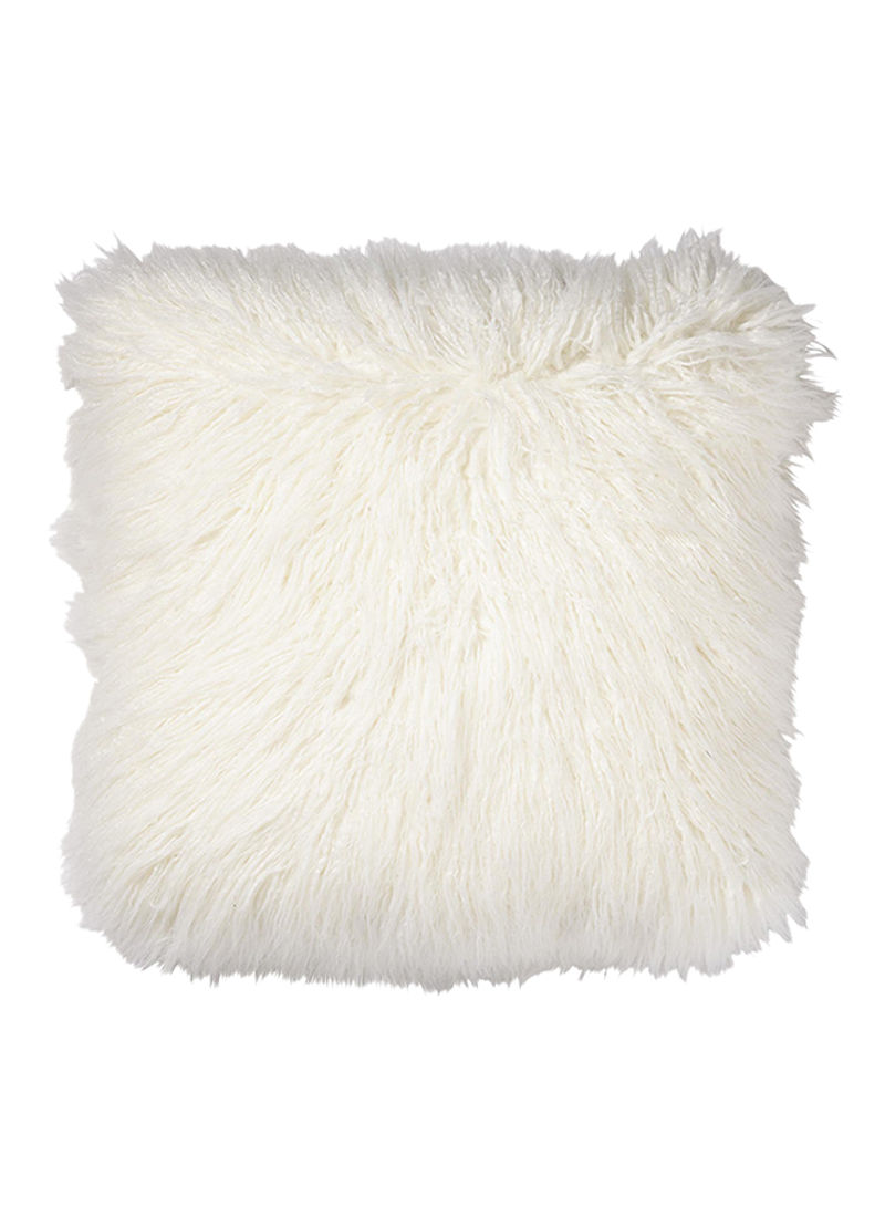 Faux Fur Pillow Ivory 50.8 x 50.8centimeter