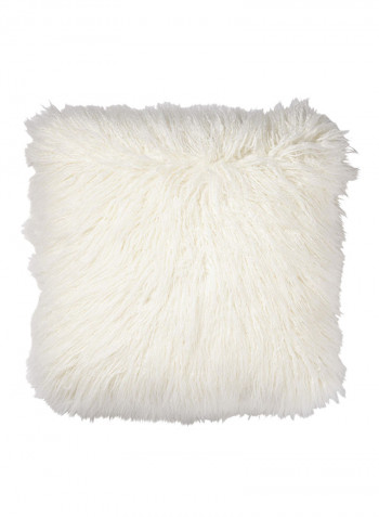 Faux Fur Pillow Ivory 50.8 x 50.8centimeter
