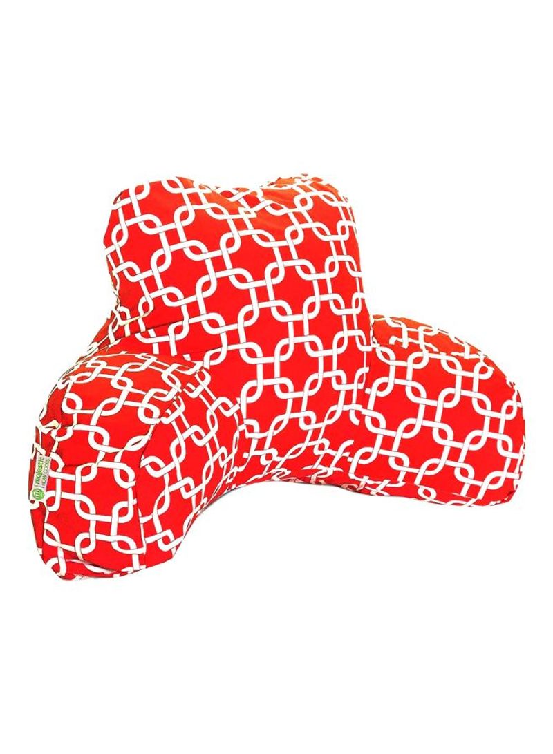 Links Reading Pillow Polyester Red/White 33x6x18inch