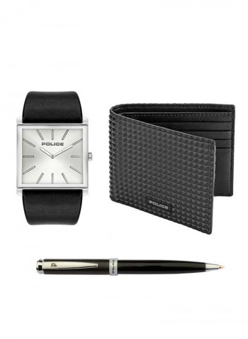 Men's Police Skyline Watch With Pen And Wallet