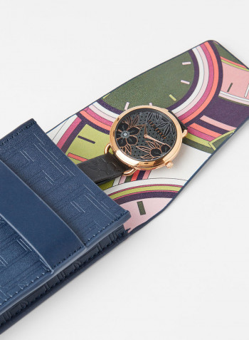 Women's Hetttie Watch With Dial And Leather Stra