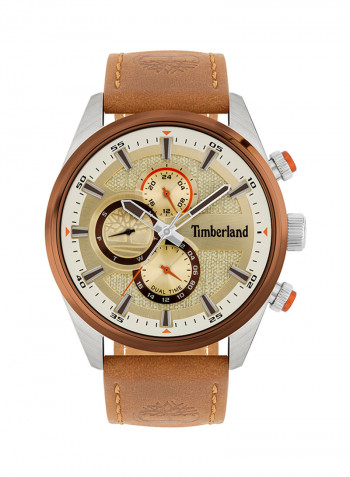 Men's Leather Strap Chronograph Wrist Watch T TBL15953JSTBN-04