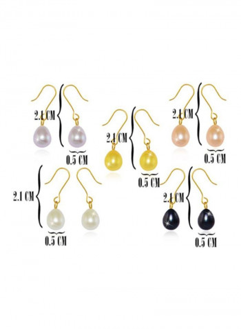 Pair Of 5 18 Karat Gold Pearl Studded Earrings
