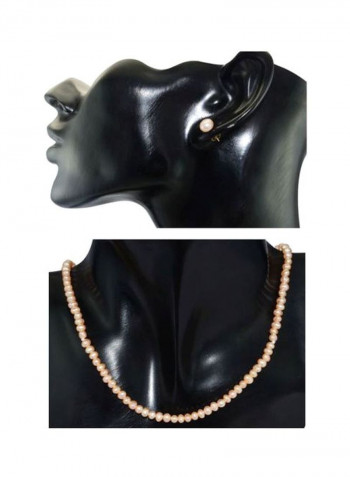 3-Piece 10 Karat Gold Pearl Jewellery Set