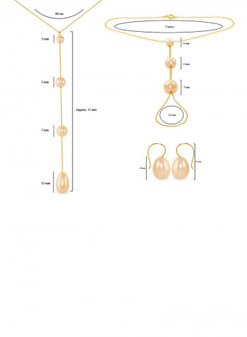 18K Gold Gradual Pearl Jewellery Set