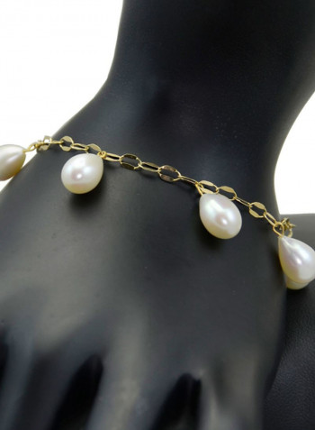 18 Karat Gold Pearl Drops Bracelet