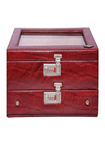 30-Grid Leather Watch Box