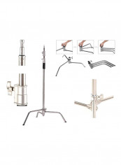 Stainless Steel Adjustable Background Stand Silver