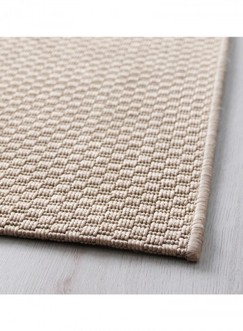 Flatwoven Handmade Area Rug Beige 300 x 200centimeter