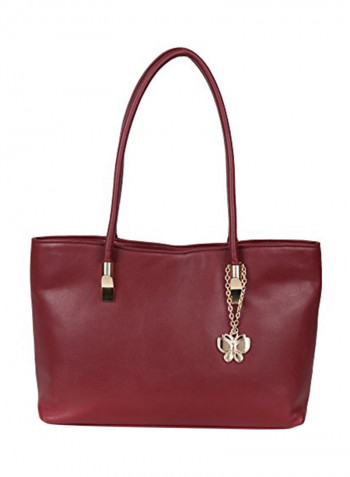 Polyester Blend Shoulder Bag BNS 0656MRN Red