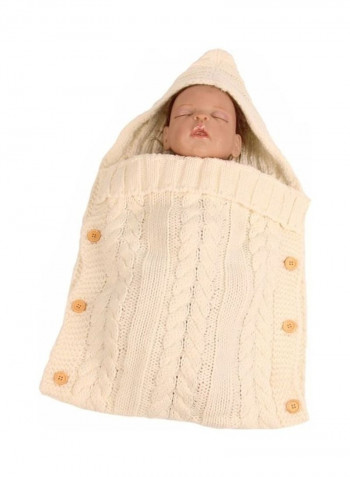 Swaddle Blanket Knit Crochet Hooded Sleeping Bag