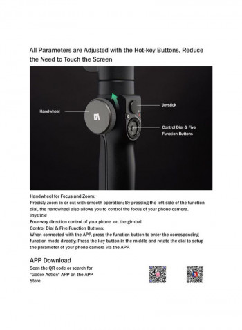 3-Axis Handheld Steady Gimbal PTZ Camera Mount Black