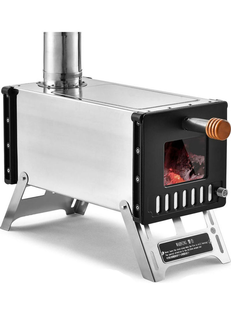 Stainless Steel Tent Wood Stove 32.80 x 15.90 x 17.50cm