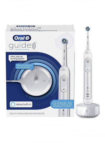 Electric Toothbrush With Alexa Control White