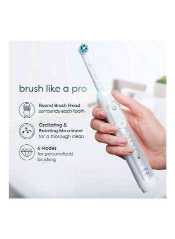 Electric Toothbrush With Alexa Control White