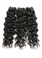3-Bundle Wet And Wavy Hair Extension Set Natural Black