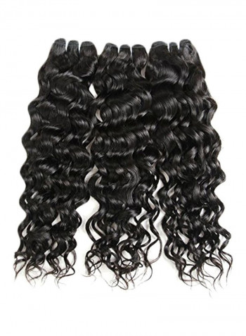 3-Bundle Wet And Wavy Hair Extension Set Natural Black