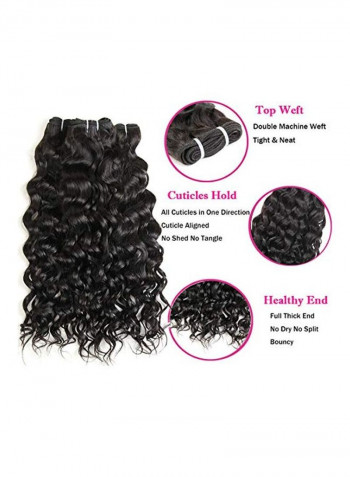 3-Bundle Wet And Wavy Hair Extension Set Natural Black