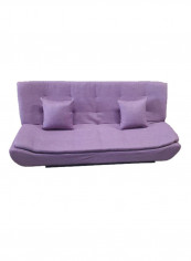Pull Out Sofa Bed With 2-Cushions Purple 190x50x120centimeter