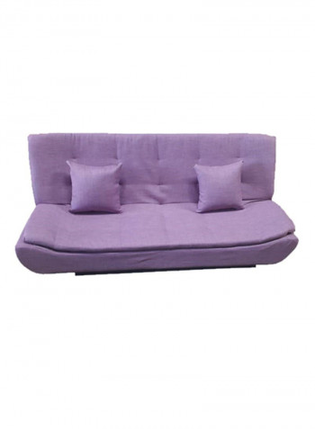 Pull Out Sofa Bed With 2-Cushions Purple 190x50x120centimeter