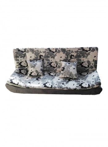 Sofa Bed With Two Pillows Black 2 x 7feet