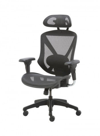 Munche High-Back Executive Mesh Chair Black/Gunmetal 65x73x39cm
