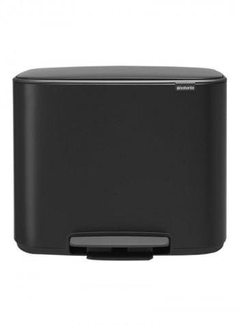 Pedal Garbage Bin Matt Black 36L