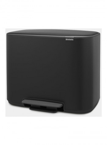 Pedal Garbage Bin Matt Black 36L