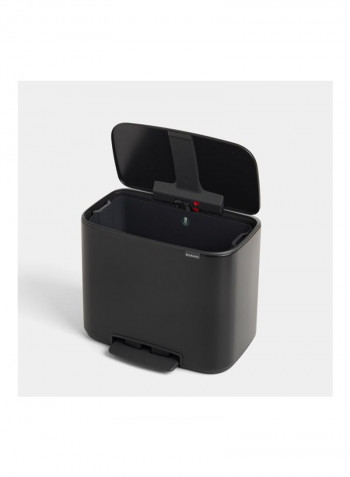 Pedal Garbage Bin Matt Black 36L