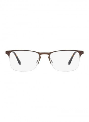Semi-Rimless Eyeglasses Frame - Lens Size: 55 mm للرجال