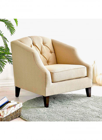 Astel Living Room Accent Chair Oatmeal 82x82x85.5centimeter