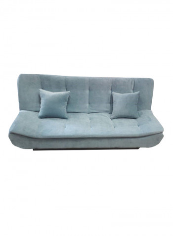Sofa Bed With Two Pillows Blue 2 x 7feet