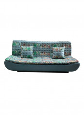 Pull Out Sofa Bed With 2-Cushions Multicolour 190x50x120centimeter