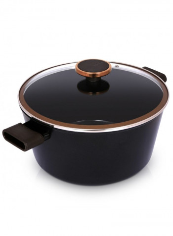 10-Piece Noblesse Ceramic Coating Cookware Set Black 28cm