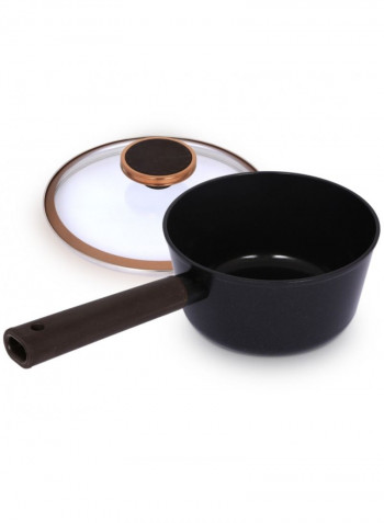 10-Piece Noblesse Ceramic Coating Cookware Set Black 28cm