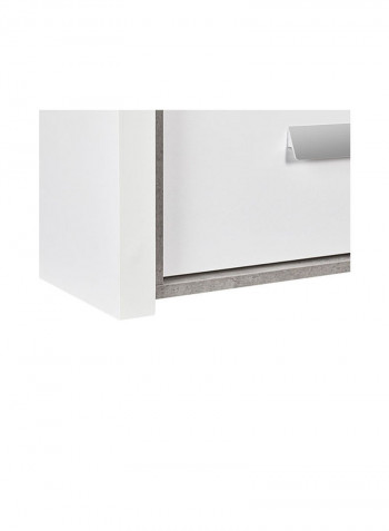 Cementino Chest Of 5-Drawers Nightstand White