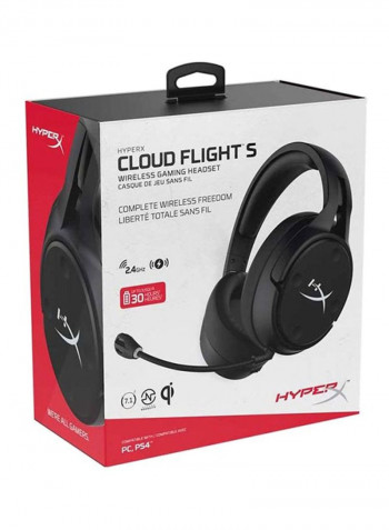 Cloud Flight S Wireless Gaming Headset For PS4/PS5/XOne/XSeries/NSwitch/PC Black