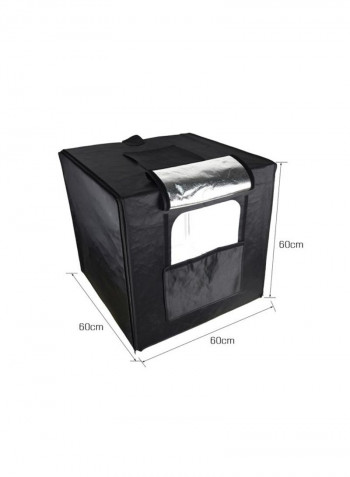 4-Piece LED Photography Studio Shooting Softbox Set Black/Silver
