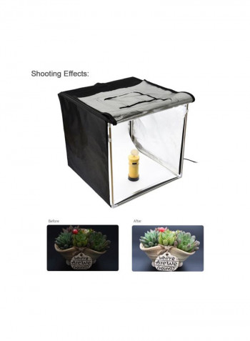 4-Piece LED Photography Studio Shooting Softbox Set Black/Silver