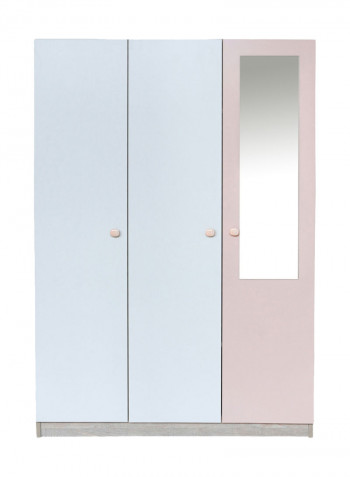 Candy Door Wardrobe With Mirror Pink/Blue