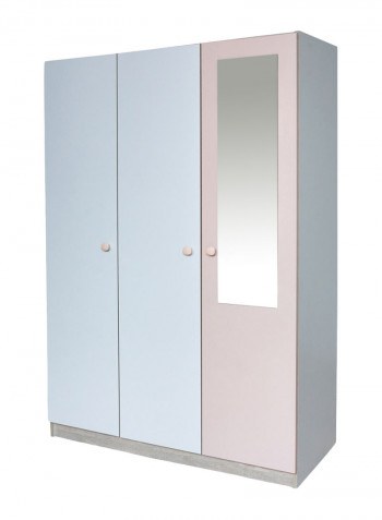Candy Door Wardrobe With Mirror Pink/Blue