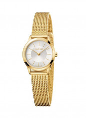 Women's Minimal Yellow Gold Mesh Strap Watch