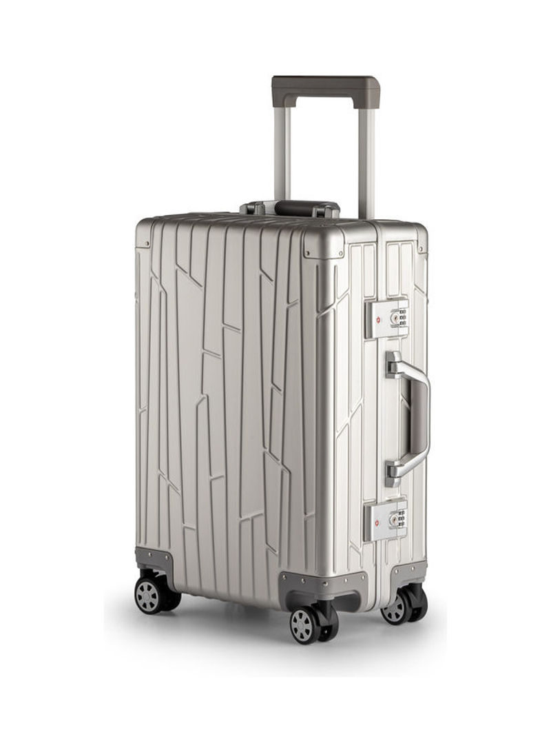Ultra-Light Expandable 4 Spinner Wheels Hardside Luggage Trolley Silver
