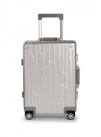 Ultra-Light Expandable 4 Spinner Wheels Hardside Luggage Trolley Silver