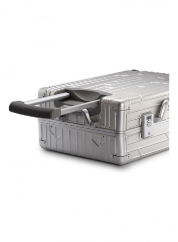 Ultra-Light Expandable 4 Spinner Wheels Hardside Luggage Trolley Silver